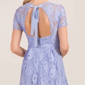 Francescas blue lace open back dress size M